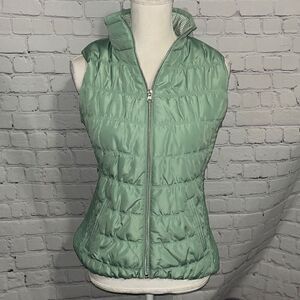 NWT - Christopher & Banks - Mint Green Quilted Vest - S